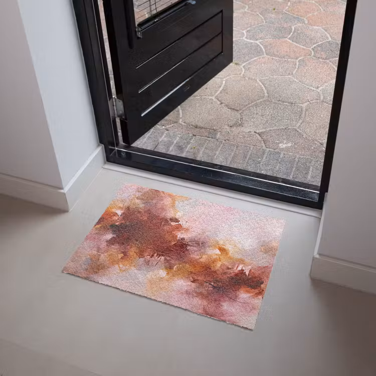 Fußmatte - Zusammenfassung – Farbenfroh – Kunst – Modern – Rosa-Rot - Abstract - Kleurrijk - Kunst - Modern - Roze-Rood Deurmat klein