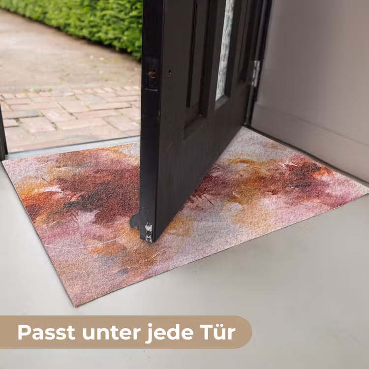 Fußmatte - Zusammenfassung – Farbenfroh – Kunst – Modern – Rosa-Rot - Abstract - Kleurrijk - Kunst - Modern - Roze-Rood Deurmat klein