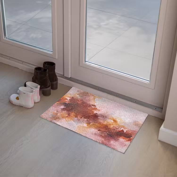 Fußmatte - Zusammenfassung – Farbenfroh – Kunst – Modern – Rosa-Rot - Abstract - Kleurrijk - Kunst - Modern - Roze-Rood Deurmat klein