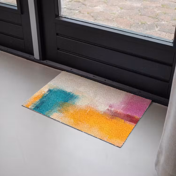 Fußmatte - Zusammenfassung – Farbenfroh – Modern – Kunst – Orange — 2