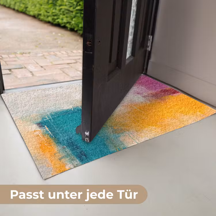 Fußmatte - Zusammenfassung – Farbenfroh – Modern – Kunst – Orange — 7
