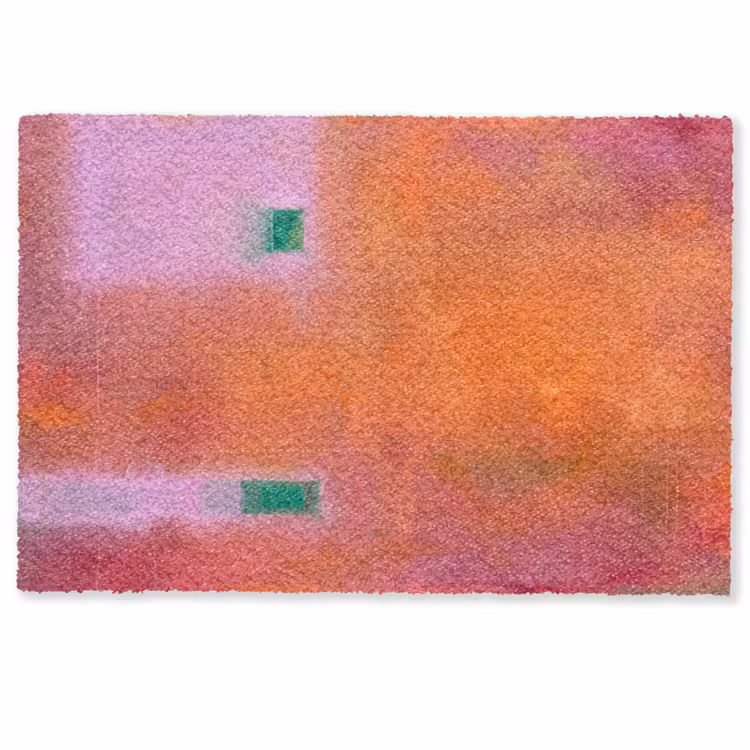 Fußmatte - Zusammenfassung – Flächen – Kunst – Modern – Orange - Abstract - Vlakken - Kunst - Modern - Oranje Deurmat klein