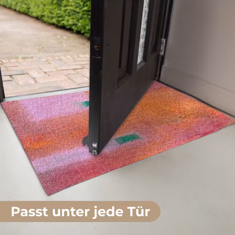 Fußmatte - Zusammenfassung – Flächen – Kunst – Modern – Orange - Abstract - Vlakken - Kunst - Modern - Oranje Deurmat klein
