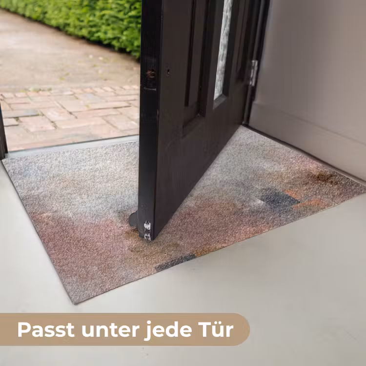 Fußmatte - Zusammenfassung – Fließend – Kunst – Modern – Beige - Abstract - Vloeiend - Kunst - Modern - Beige Deurmat klein