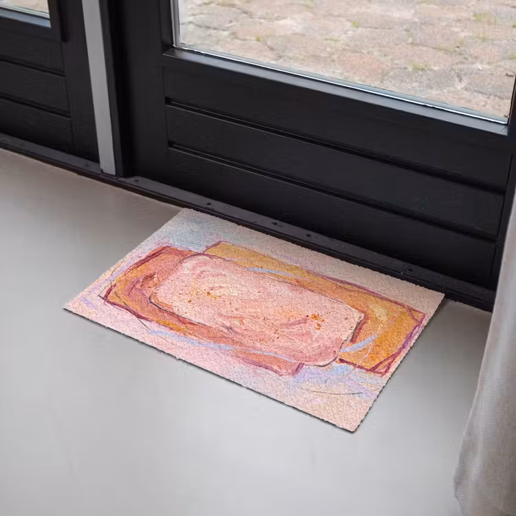 Fußmatte - Zusammenfassung – Formen – Modern – Rosa - Abstract - Vormen - Modern - Roze Deurmat klein