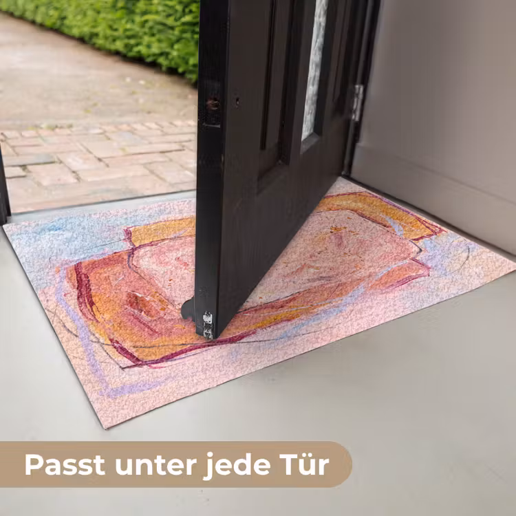 Fußmatte - Zusammenfassung – Formen – Modern – Rosa - Abstract - Vormen - Modern - Roze Deurmat klein