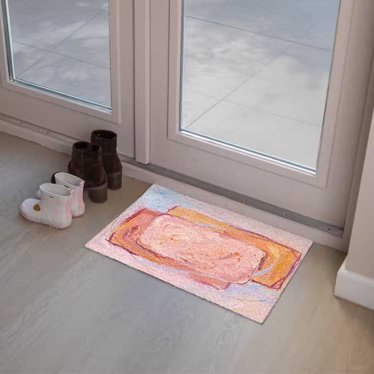Fußmatte - Zusammenfassung – Formen – Modern – Rosa - Abstract - Vormen - Modern - Roze Deurmat klein