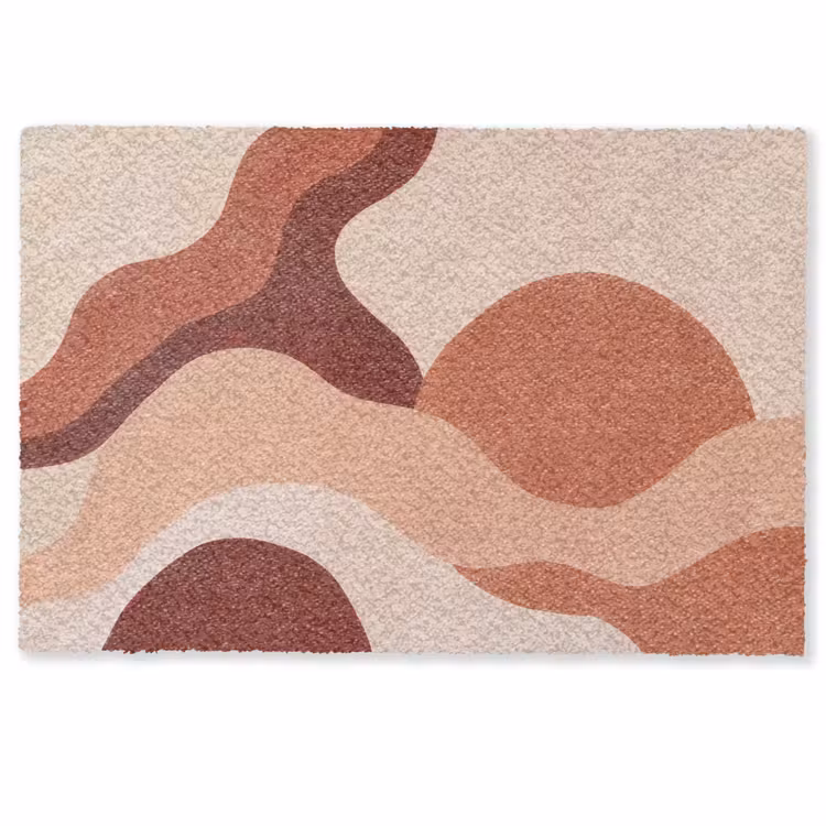 Abstract - Vormen - Organisch - Aardetinten - Modern Deurmat klein -zkaufland3d