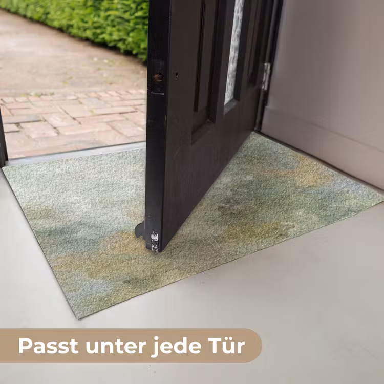 Fußmatte - Zusammenfassung – Grün – Beige – Modern – Kunst - Abstract - Groen - Beige - Modern - Kunst Deurmat klein