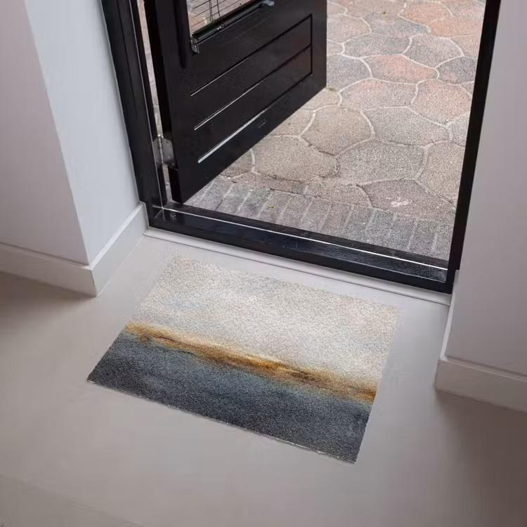 Fußmatte - Zusammenfassung – Horizont – Wasser – Modern – Beige - Abstract - Horizon - Water - Modern - Beige Deurmat klein
