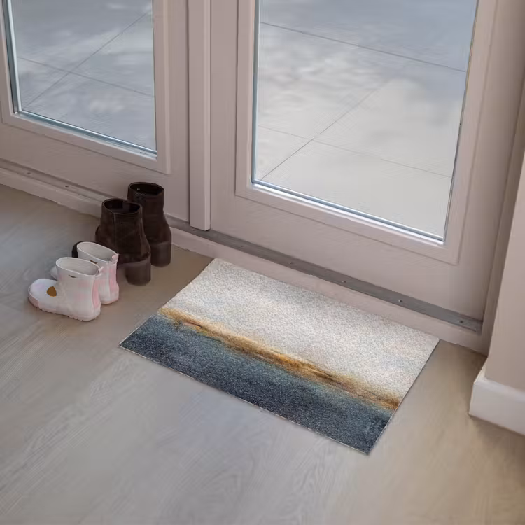 Fußmatte - Zusammenfassung – Horizont – Wasser – Modern – Beige - Abstract - Horizon - Water - Modern - Beige Deurmat klein