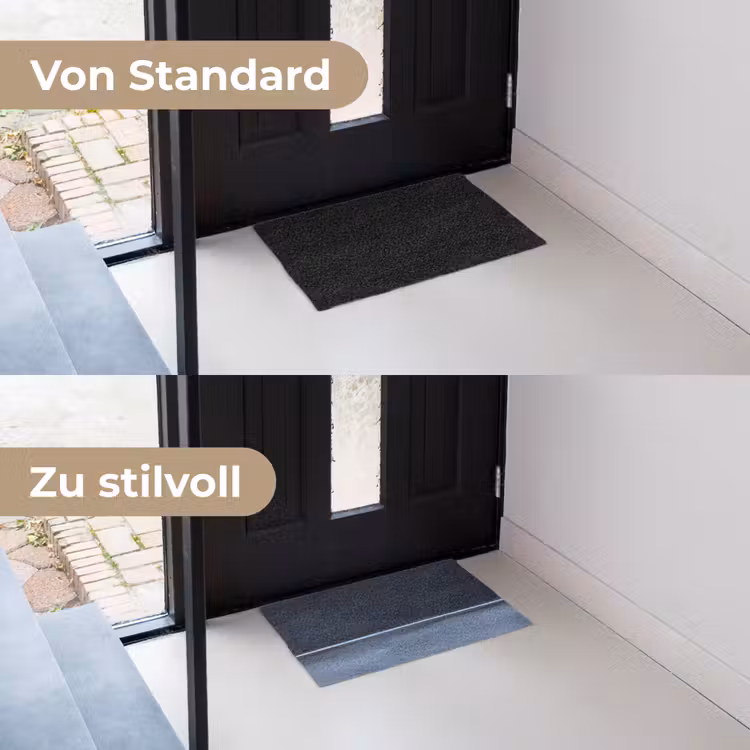 Fußmatte - Zusammenfassung – Horizontale Linie – Minimalistisch – Dunkelblau – Kunst - Abstract - Horizontale lijn - Minimalistisch - Donkerblauw - Kunst Deurmat klein