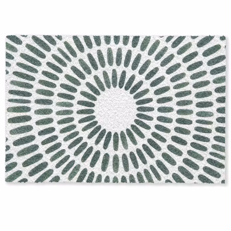 Abstract - Cirkel - Patroon - Modern - Groen Deurmat klein -zkaufland3d