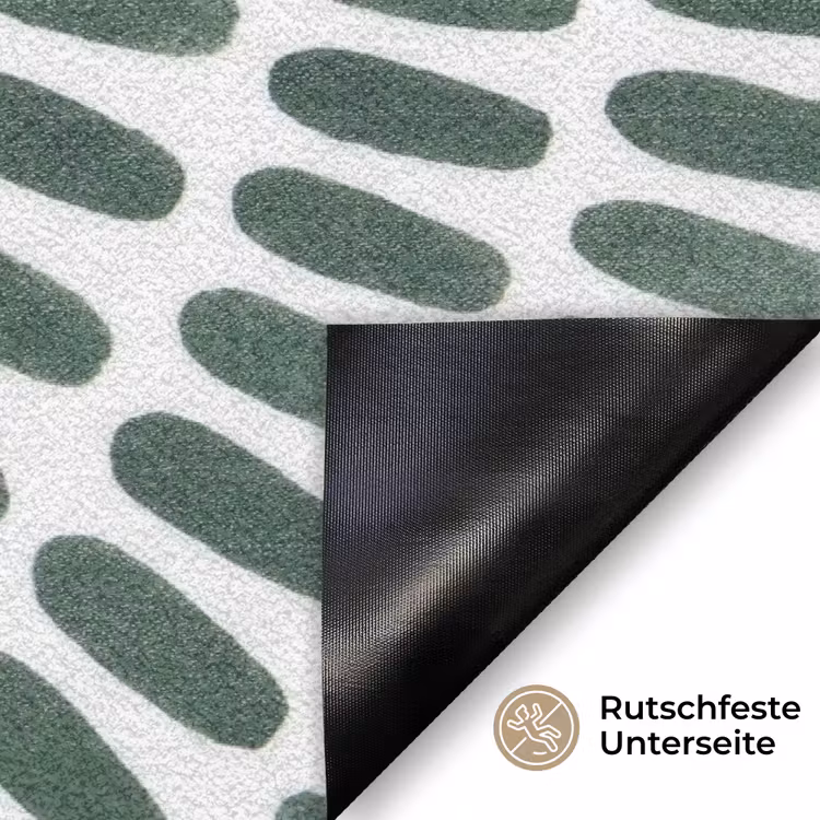 Abstract - Cirkel - Patroon - Modern - Groen Deurmat klein -antislip_DE