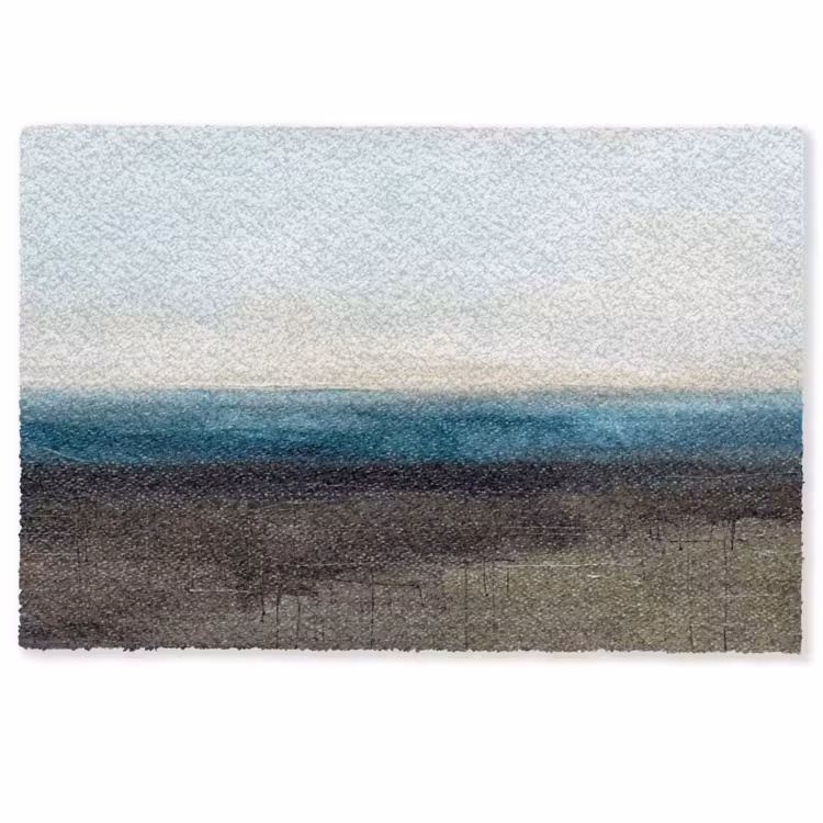Fußmatte - Zusammenfassung – Landschaft – Horizont – Blau – Modern - Abstract - Landschap - Horizon - Blauw - Modern Deurmat klein