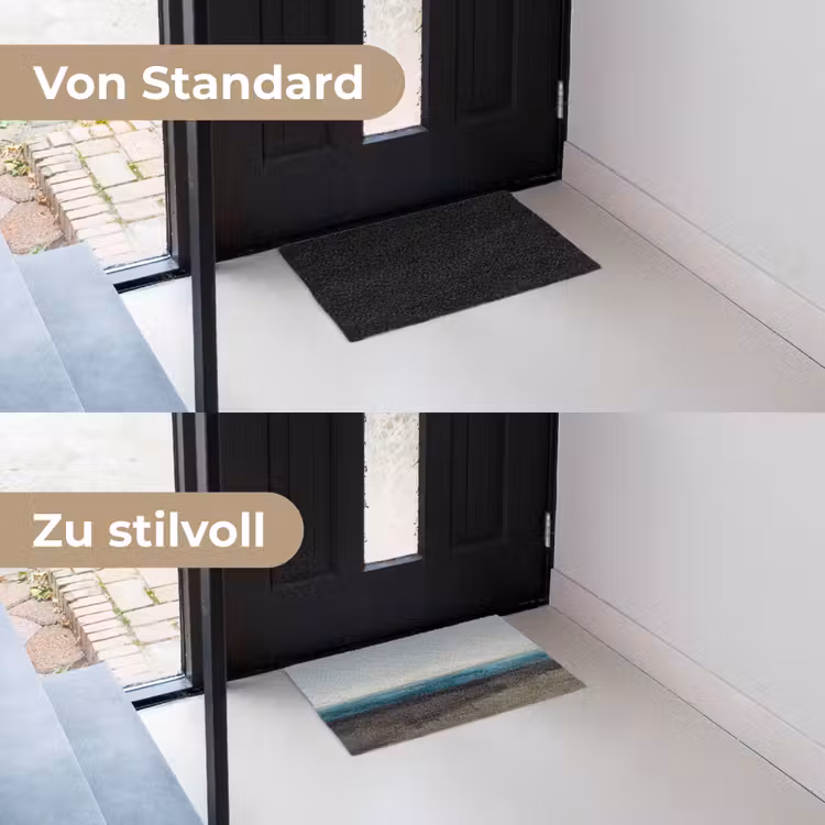 Fußmatte - Zusammenfassung – Landschaft – Horizont – Blau – Modern - Abstract - Landschap - Horizon - Blauw - Modern Deurmat klein