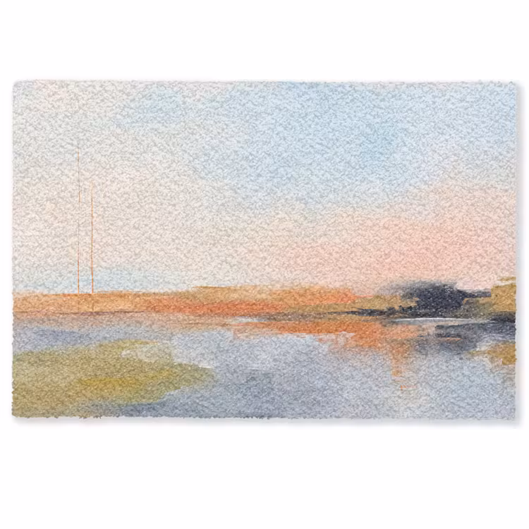Fußmatte - Zusammenfassung – Landschaft – Horizont – Modern – Farbenfroh - Abstract - Landschap - Horizon - Modern - Kleurrijk Deurmat klein
