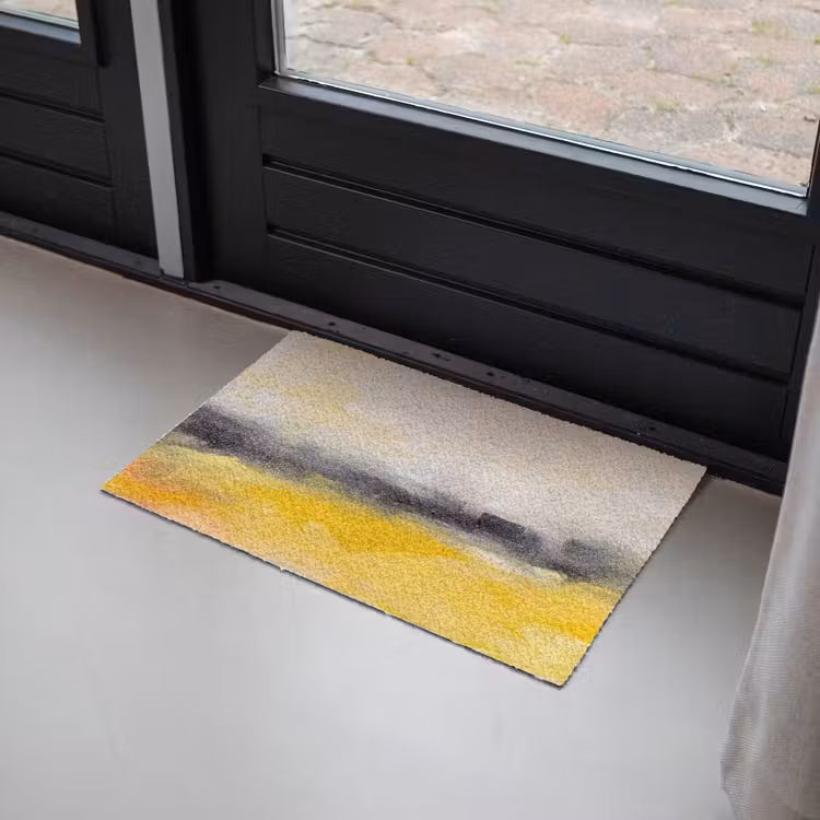 Fußmatte - Zusammenfassung – Landschaft – Modern – Gelb - Abstract - Landschap - Modern - Geel Deurmat klein