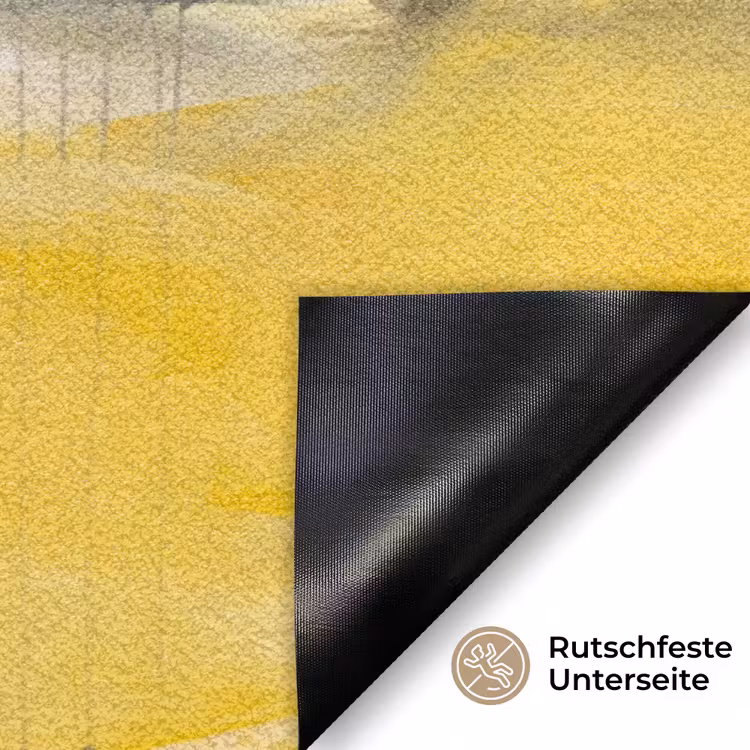 Fußmatte - Zusammenfassung – Landschaft – Modern – Gelb - Abstract - Landschap - Modern - Geel Deurmat klein