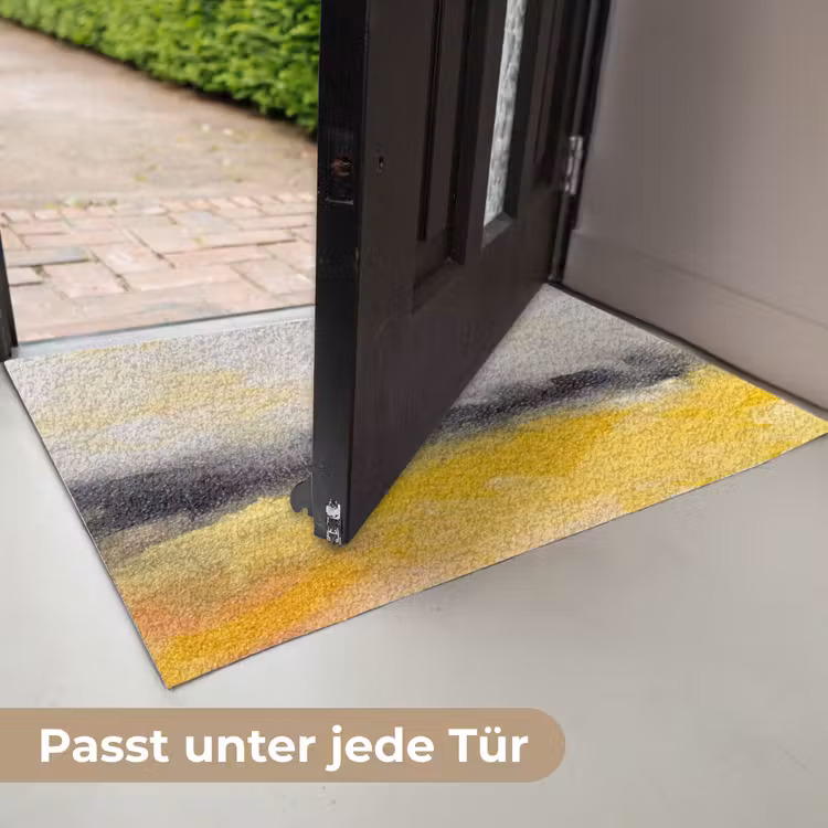 Fußmatte - Zusammenfassung – Landschaft – Modern – Gelb - Abstract - Landschap - Modern - Geel Deurmat klein