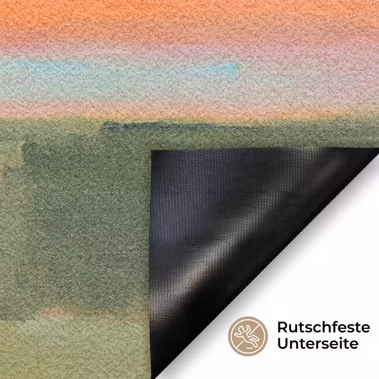 Fußmatte - Zusammenfassung – Landschaft – Modern – Rosa – Orange - Abstract - Landschap - Modern - Roze - Oranje Deurmat klein