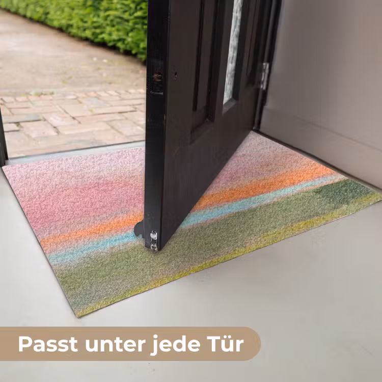 Fußmatte - Zusammenfassung – Landschaft – Modern – Rosa – Orange - Abstract - Landschap - Modern - Roze - Oranje Deurmat klein