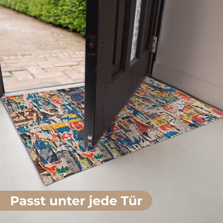 Abstract - Gelaagd papier - Urban - Modern - Kleurrijk Deurmat klein -USP_DE