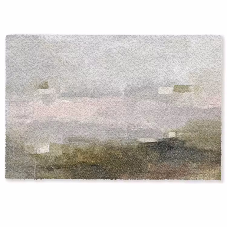 Fußmatte - Zusammenfassung – Mehrschichtig – Kunst – Modern – Grau-Grün - Abstract - Gelaagd - Kunst - Modern - Grijs-Groen Deurmat klein