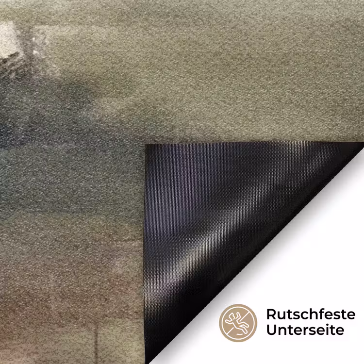 Fußmatte - Zusammenfassung – Mehrschichtig – Kunst – Modern – Grau-Grün - Abstract - Gelaagd - Kunst - Modern - Grijs-Groen Deurmat klein