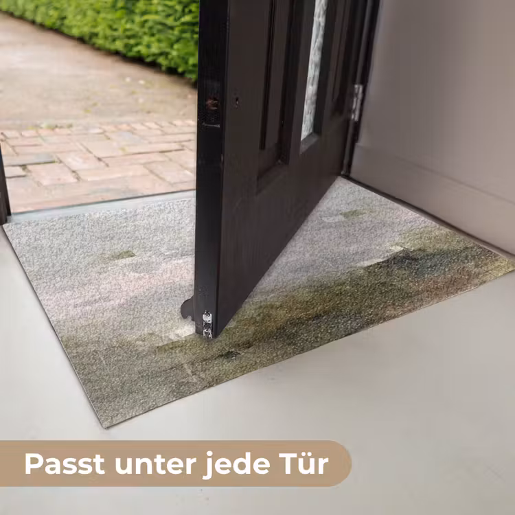 Fußmatte - Zusammenfassung – Mehrschichtig – Kunst – Modern – Grau-Grün - Abstract - Gelaagd - Kunst - Modern - Grijs-Groen Deurmat klein