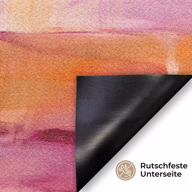 Fußmatte - Zusammenfassung – Pinselstriche – Kunst – Lila – Gold - Abstract - Borstelstreken - Kunst - Paars - Goud Deurmat klein