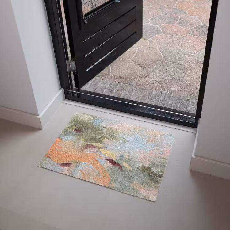 Fußmatte - Zusammenfassung – Pinselstriche – Kunst – Modern – Pastell - Abstract - Borstelstreken - Kunst - Modern - Pastel Deurmat klein