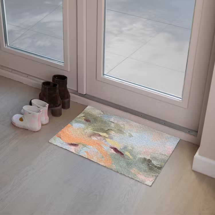 Fußmatte - Zusammenfassung – Pinselstriche – Kunst – Modern – Pastell - Abstract - Borstelstreken - Kunst - Modern - Pastel Deurmat klein