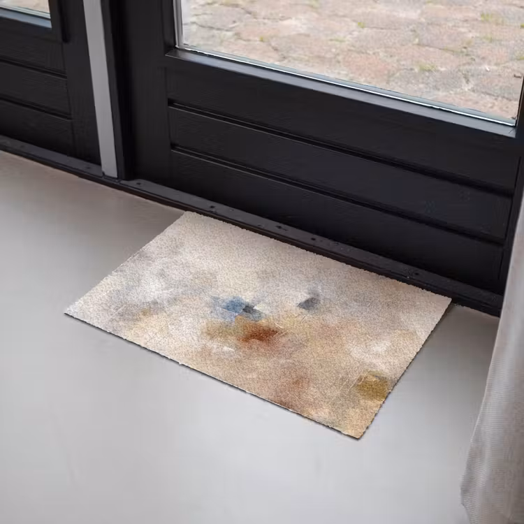 Fußmatte - Zusammenfassung – Pinselstriche – Modern – Beige – Kunst - Abstract - Borstelstreken - Modern - Beige - Kunst Deurmat klein