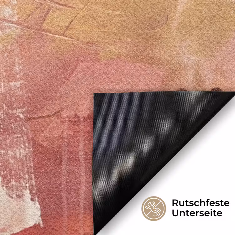 Fußmatte - Zusammenfassung – Rot – Gold – Modern – Kunst - Abstract - Rood - Goud - Modern - Kunst Deurmat klein