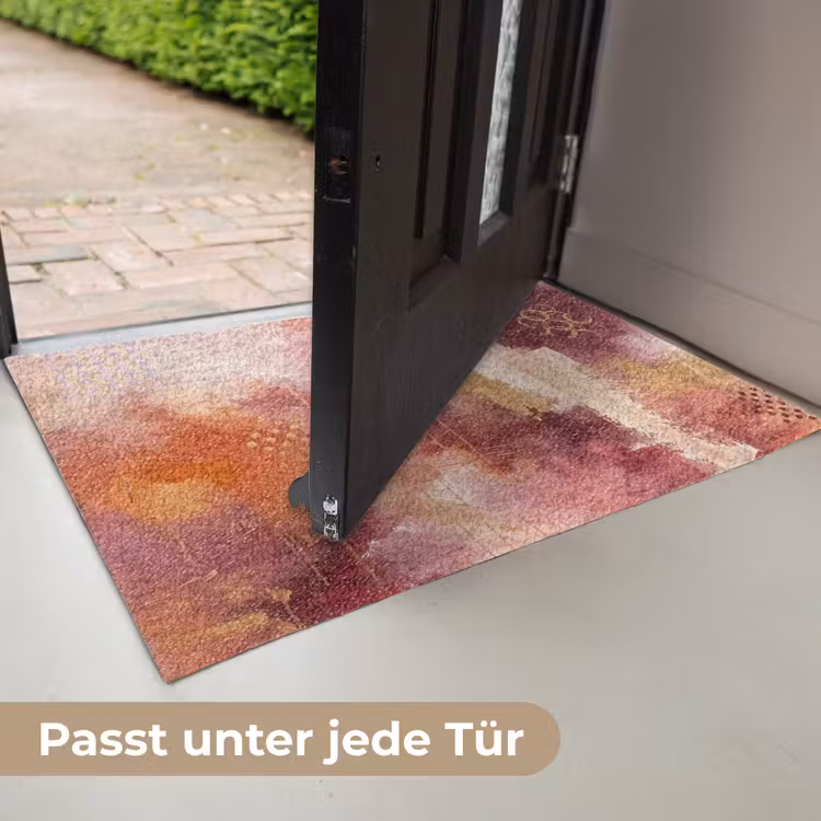 Fußmatte - Zusammenfassung – Rot – Gold – Modern – Kunst - Abstract - Rood - Goud - Modern - Kunst Deurmat klein