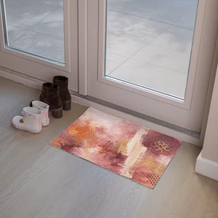 Fußmatte - Zusammenfassung – Rot – Gold – Modern – Kunst - Abstract - Rood - Goud - Modern - Kunst Deurmat klein