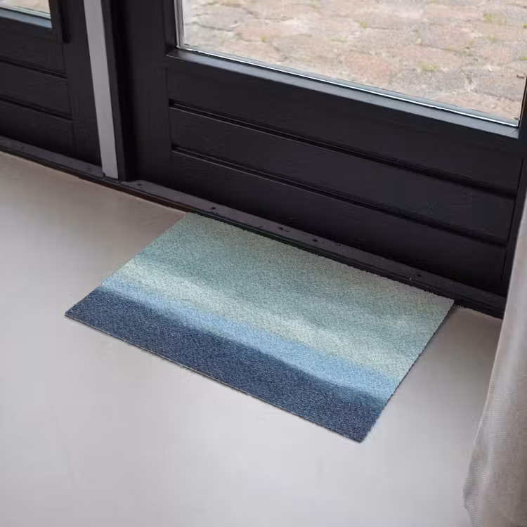 Fußmatte - Zusammenfassung – Schichten – Ruhe – Modern – Blau - Abstract - Lagen - Rust - Modern - Blauw Deurmat klein