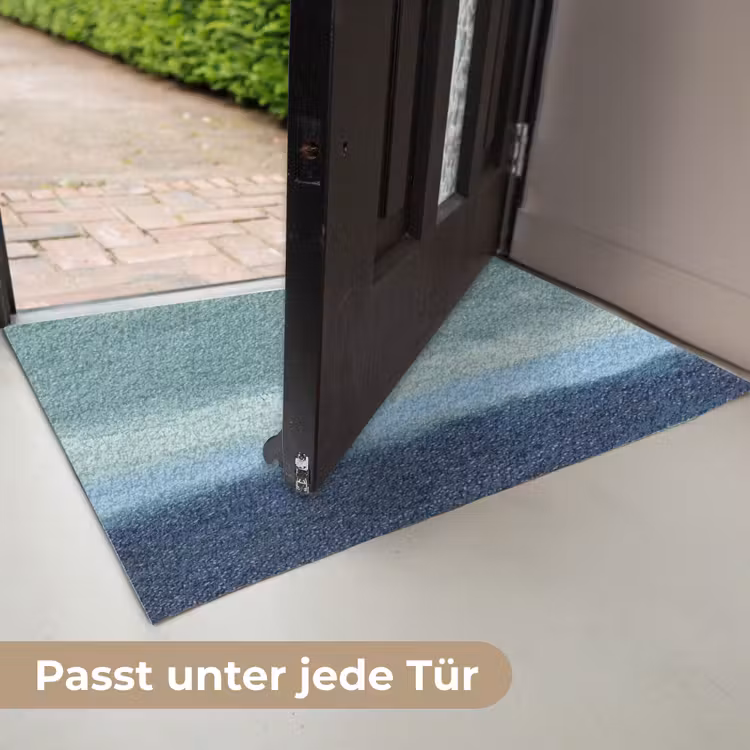 Fußmatte - Zusammenfassung – Schichten – Ruhe – Modern – Blau - Abstract - Lagen - Rust - Modern - Blauw Deurmat klein