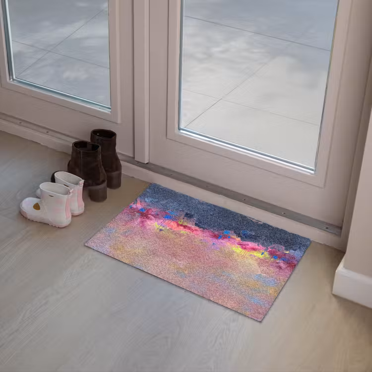 Fußmatte - Zusammenfassung – Textur – Farben – Modern – Rosa - Abstract - Textuur - Kleuren - Modern - Roze Deurmat klein