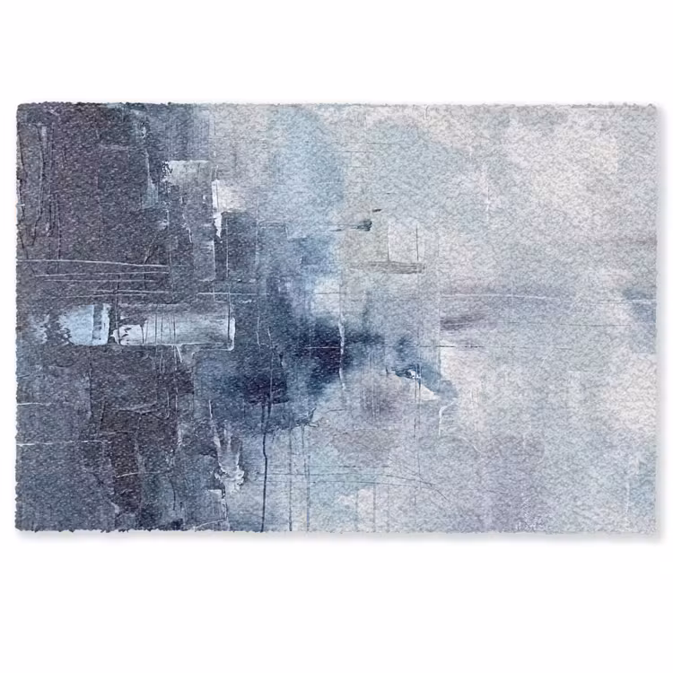 Fußmatte - Zusammenfassung – Textur – Kunst – Modern – Blau - Abstract - Textuur - Kunst - Modern - Blauw Deurmat klein