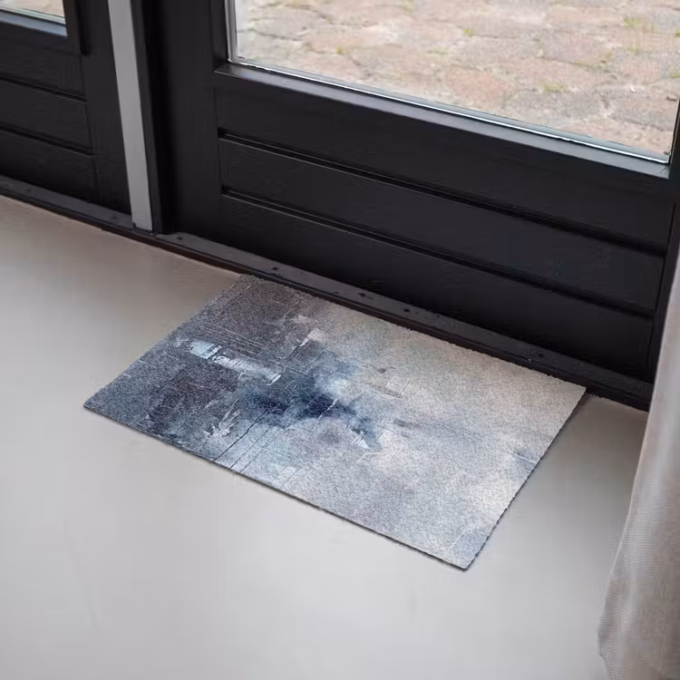 Fußmatte - Zusammenfassung – Textur – Kunst – Modern – Blau - Abstract - Textuur - Kunst - Modern - Blauw Deurmat klein