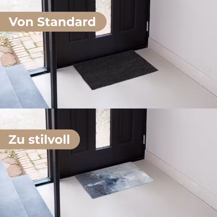 Fußmatte - Zusammenfassung – Textur – Kunst – Modern – Blau - Abstract - Textuur - Kunst - Modern - Blauw Deurmat klein