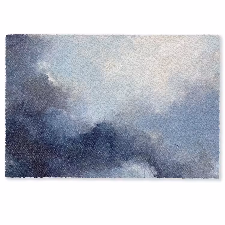 Fußmatte - Zusammenfassung – Wolken – Modern – Blau – Kunst - Abstract - Wolken - Modern - Blauw - Kunst Deurmat klein