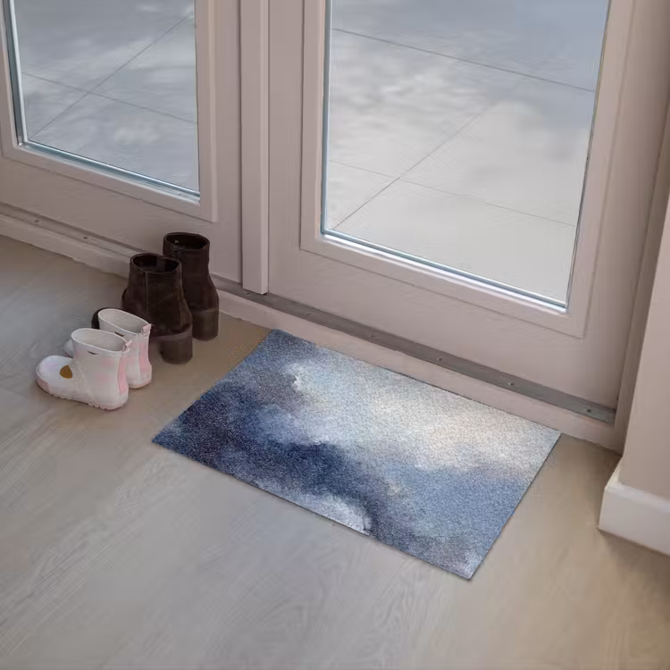 Fußmatte - Zusammenfassung – Wolken – Modern – Blau – Kunst - Abstract - Wolken - Modern - Blauw - Kunst Deurmat klein