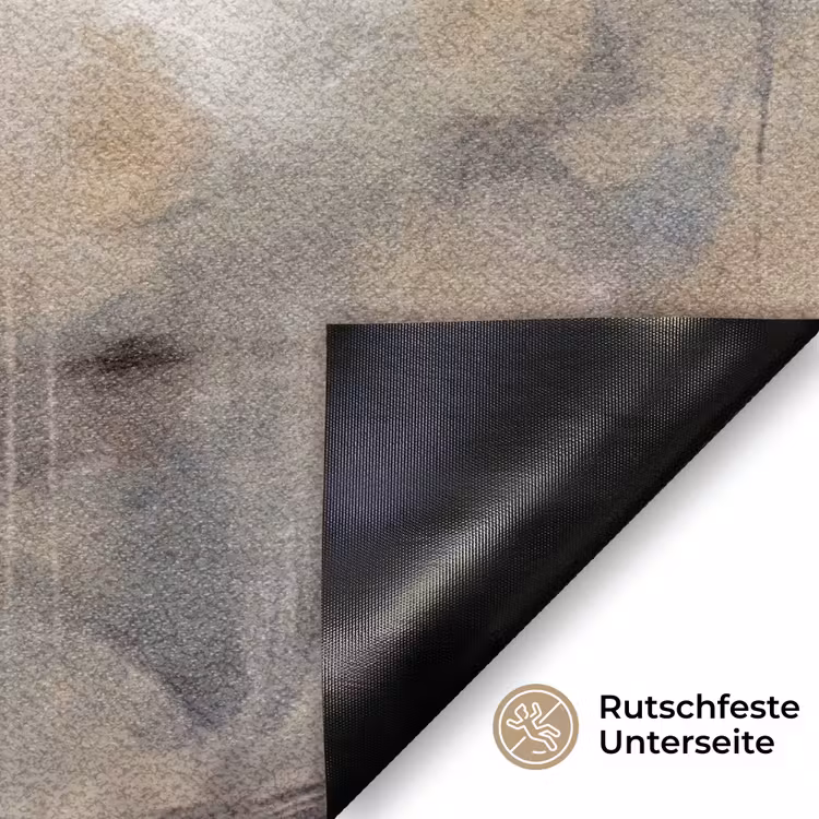 Fußmatte - Zusammenfassung – Wolken – Stimmungsvoll – Beige – Grau - Abstract - Wolken - Sfeervol - Beige - Grijs Deurmat klein