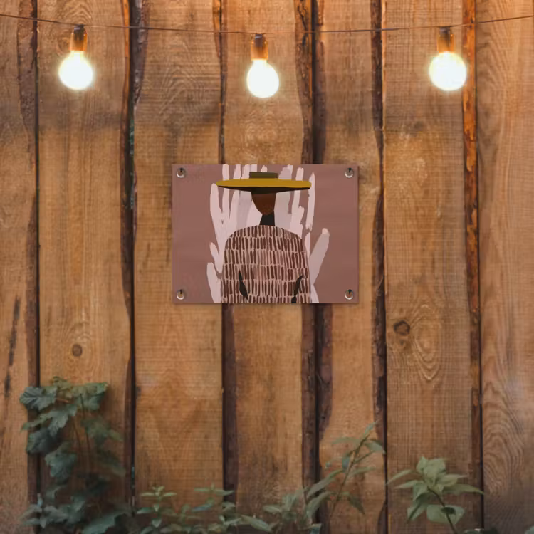 Abstract - Figuur - Illustratie - Hoed tuinposter los doek klein -sfeer1