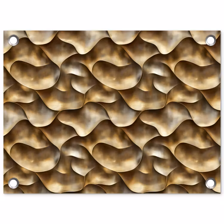 Abstract - Antiek - Goud tuinposter los doek klein 239 -3d