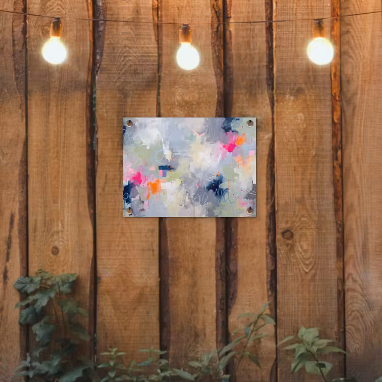 Abstract - Kleurrijk - Modern - Kunst tuinposter los doek klein -sfeer1