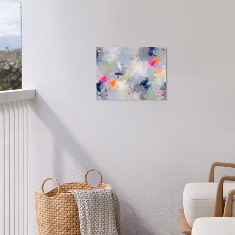 Abstract - Kleurrijk - Modern - Kunst tuinposter los doek klein -sfeer8